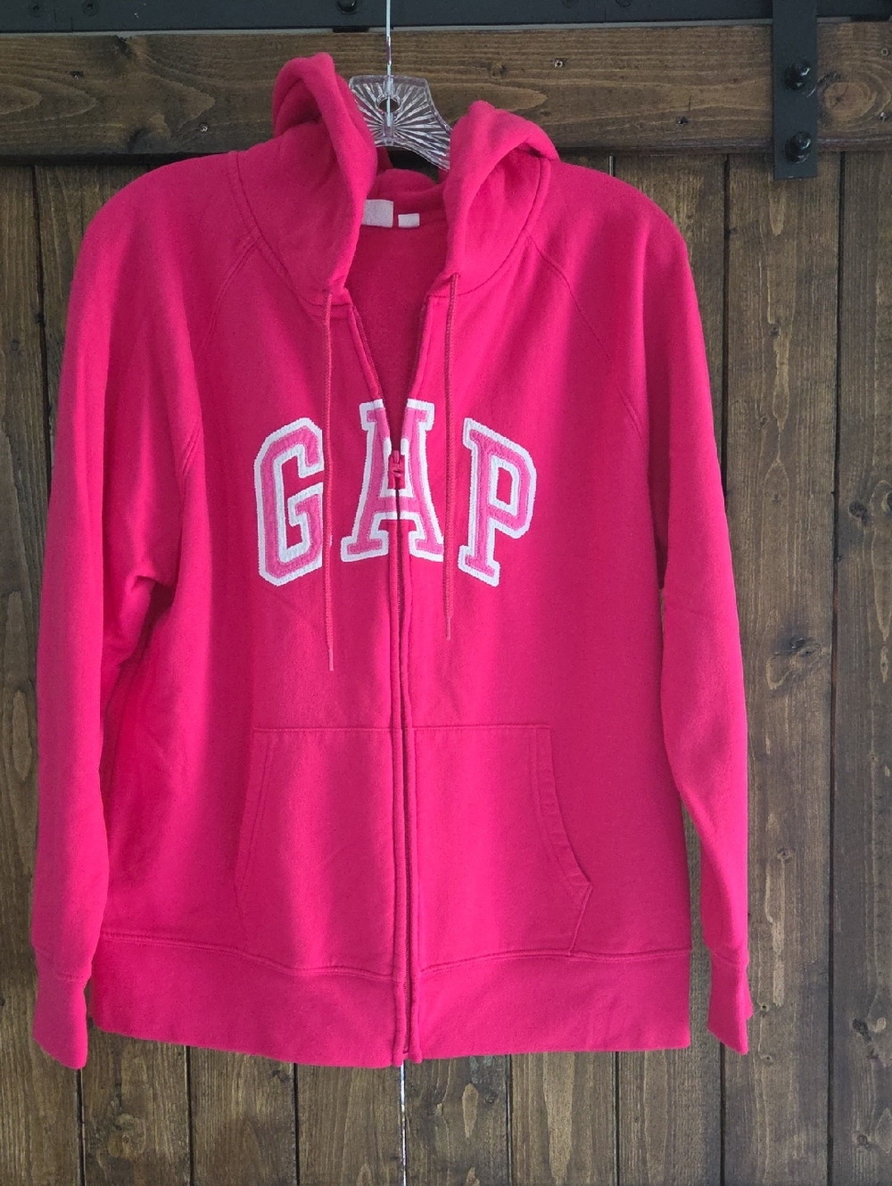 GAP Pink Full-Zip Hoodie with Logo